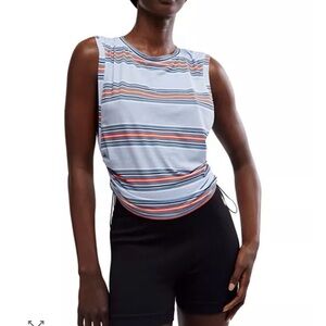FREE PEOPLE FP MOVEMENT NWT Striped Tempo Muscle Tank Top Size S